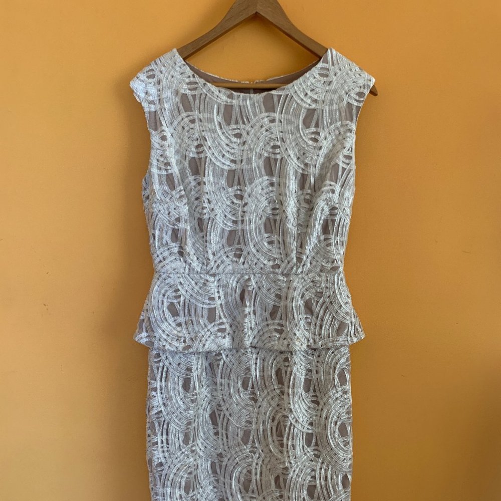 Champagne and cream dress by Frank Lyman